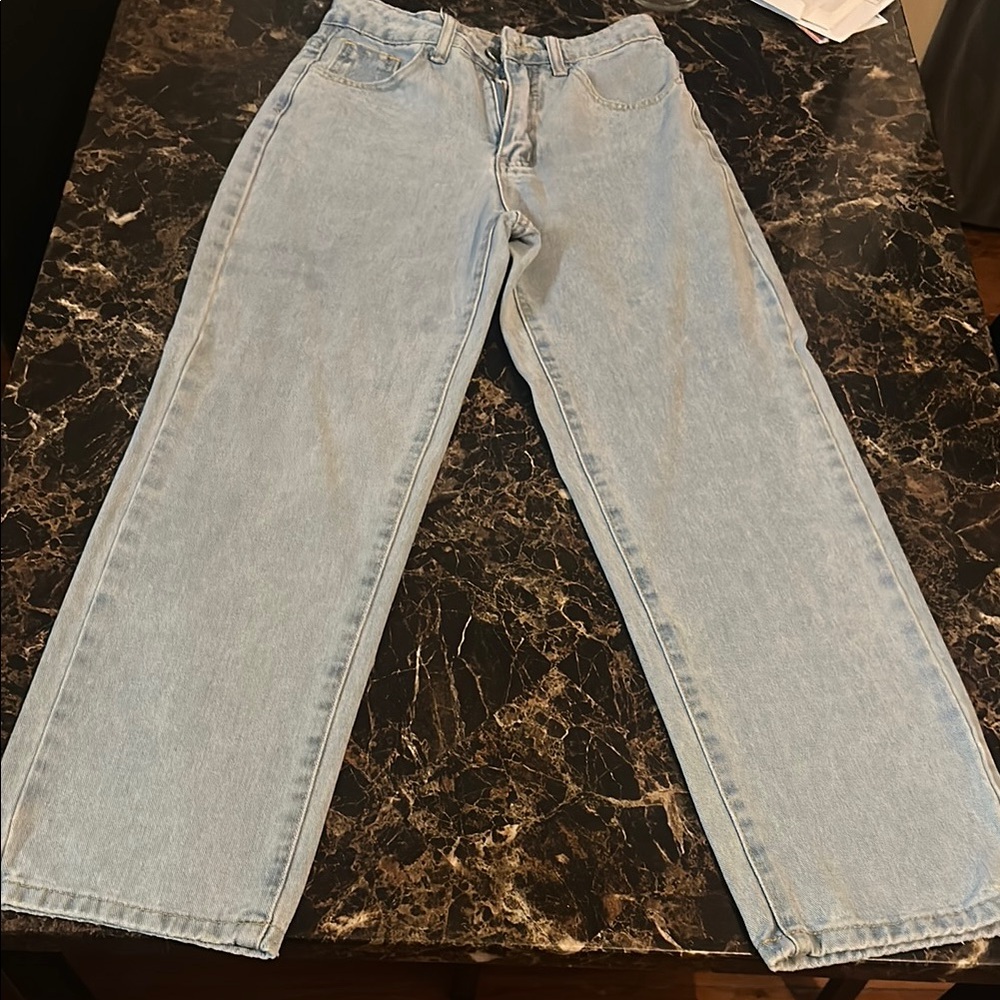 High Waisted Ankle Length Jeans XXS